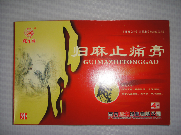 归麻止痛膏